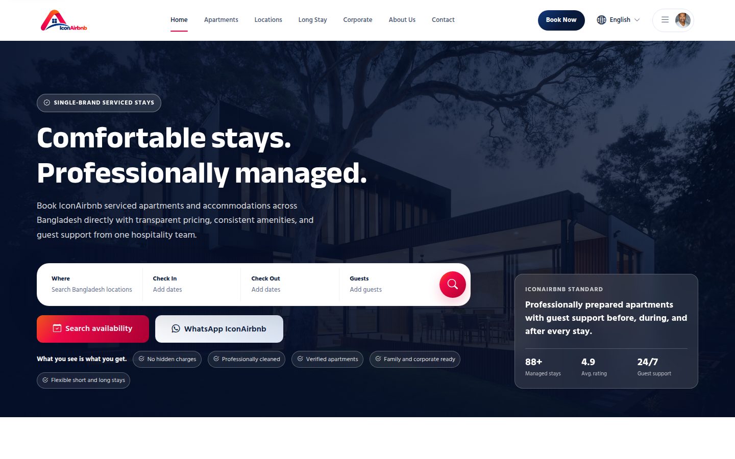 IconAirbnb — Serviced Apartment Booking Platform