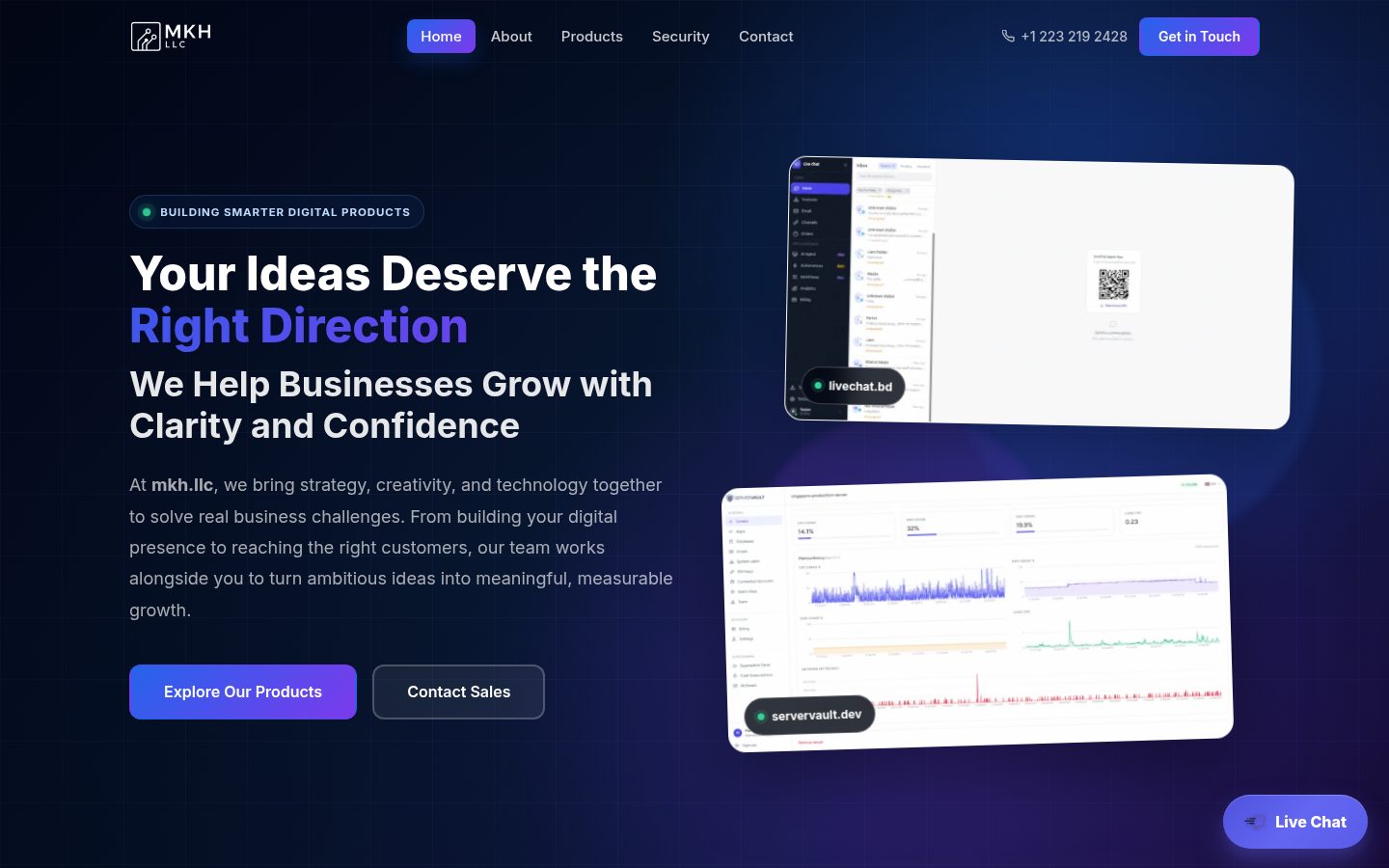 MKH LLC — Enterprise SaaS Company Website