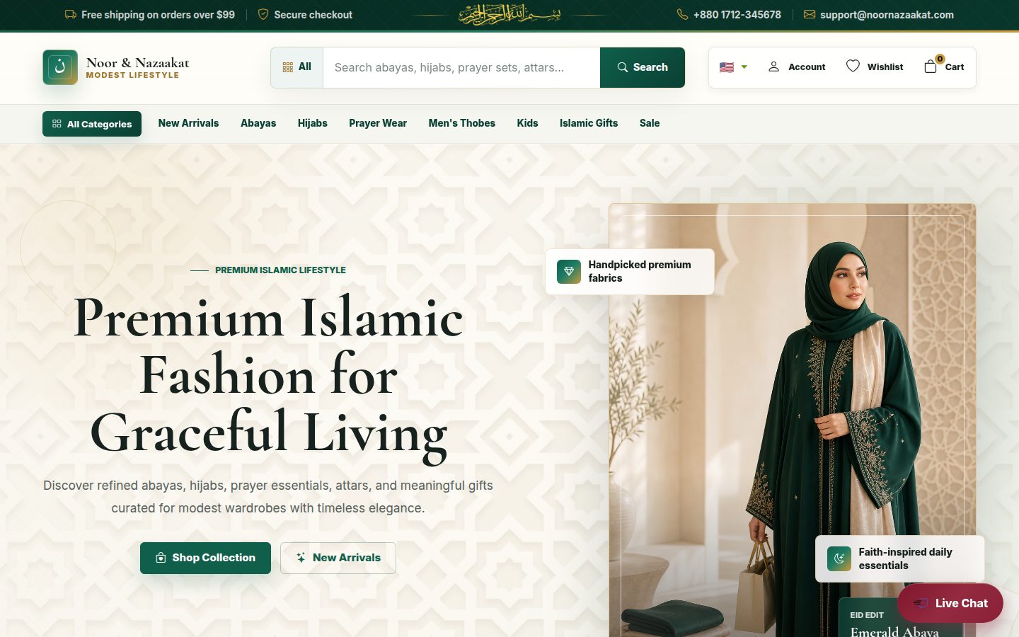 Noor & Nazaakat — Islamic Fashion Store